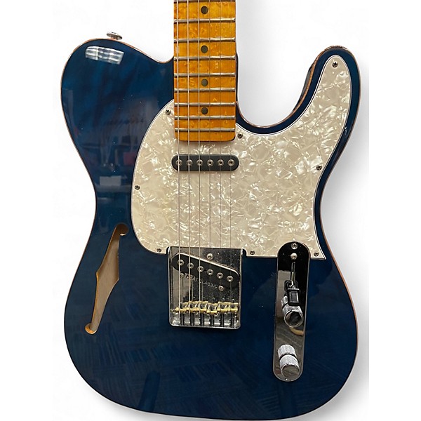 Used G&L ASAT Thinline Custom Trans Blue Hollow Body Electric Guitar