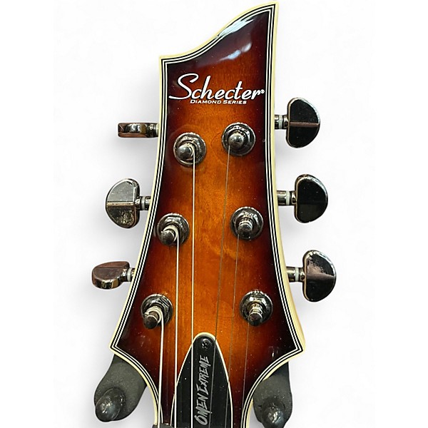 Used Schecter Guitar Research Omen Extreme 6 Trans Orange Solid Body Electric Guitar