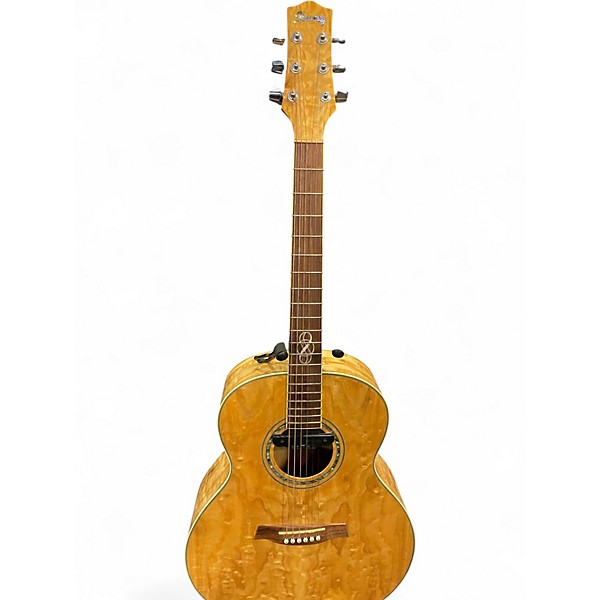 Used Ibanez EW20ASNT UPGRADED PICK UP NATURAL QUILT Acoustic Electric Guitar