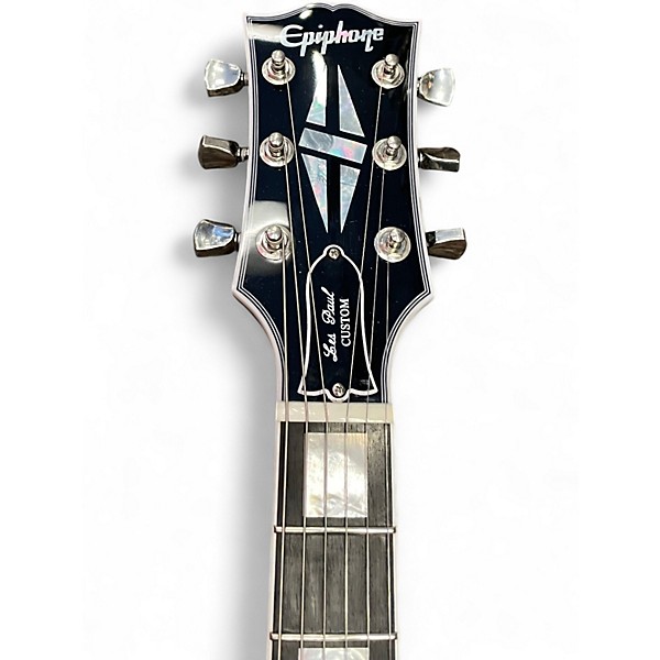 Used Epiphone Adam Jones Les Paul Custom Antique Silverburst Solid Body Electric Guitar