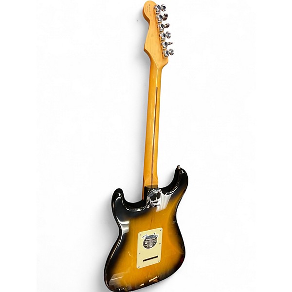 Used 2005 Fender American Deluxe Stratocaster V Neck 2 Tone Sunburst Solid Body Electric Guitar