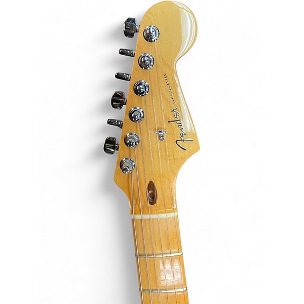 Used 2005 Fender American Deluxe Stratocaster V Neck 2 Tone Sunburst Solid Body Electric Guitar