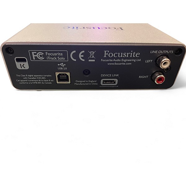 Used Focusrite iTrack Solo Audio Interface