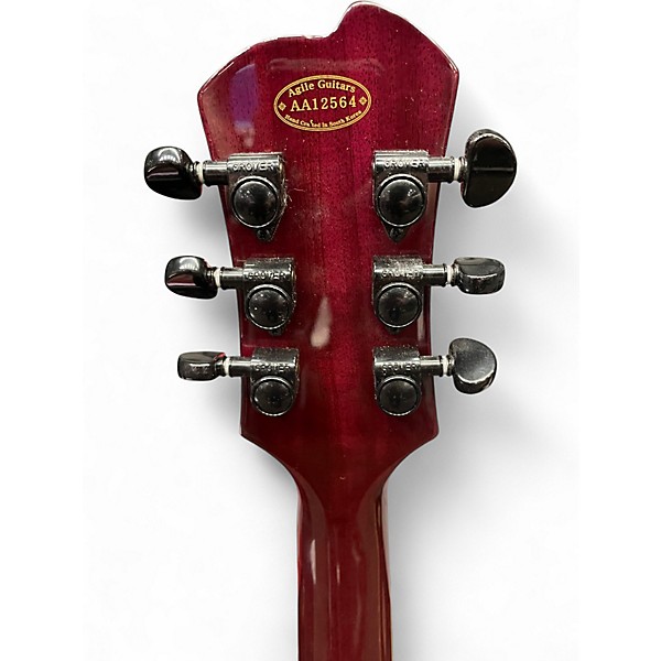 Used Agile 3010 Trans Purple Solid Body Electric Guitar