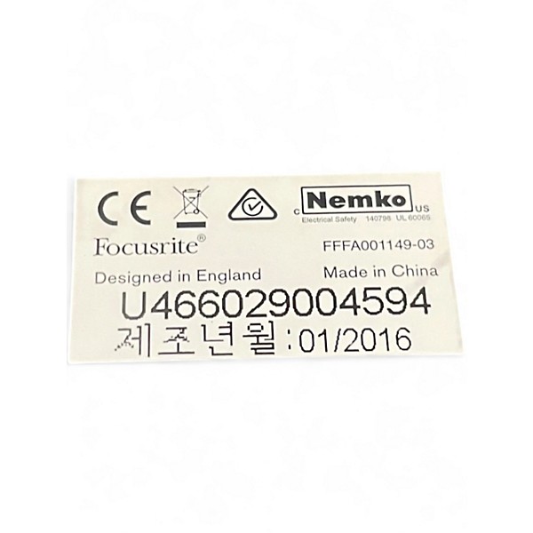 Used Focusrite Clarett 4Pre Audio Interface