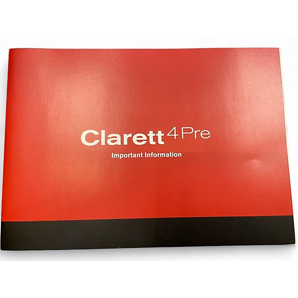 Used Focusrite Clarett 4Pre Audio Interface