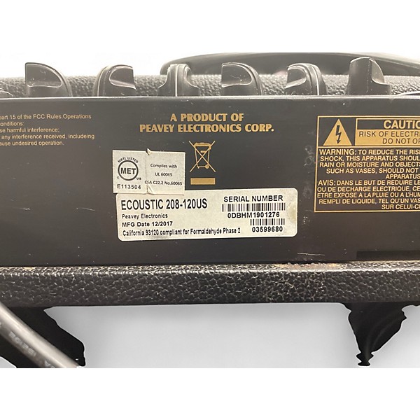 Used Peavey ECOUSTIC E208 Guitar Combo Amp