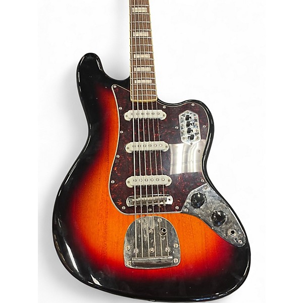 Used Squier Vintage Modified Bass VI 3 Color Sunburst Electric Bass Guitar