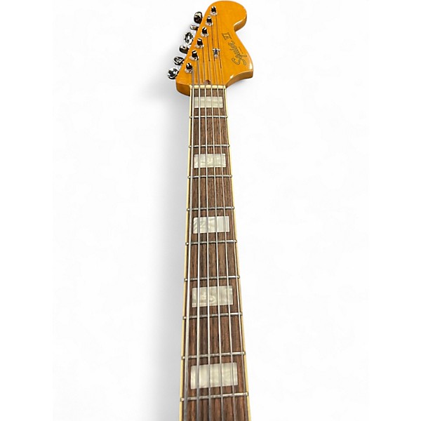 Used Squier Vintage Modified Bass VI 3 Color Sunburst Electric Bass Guitar