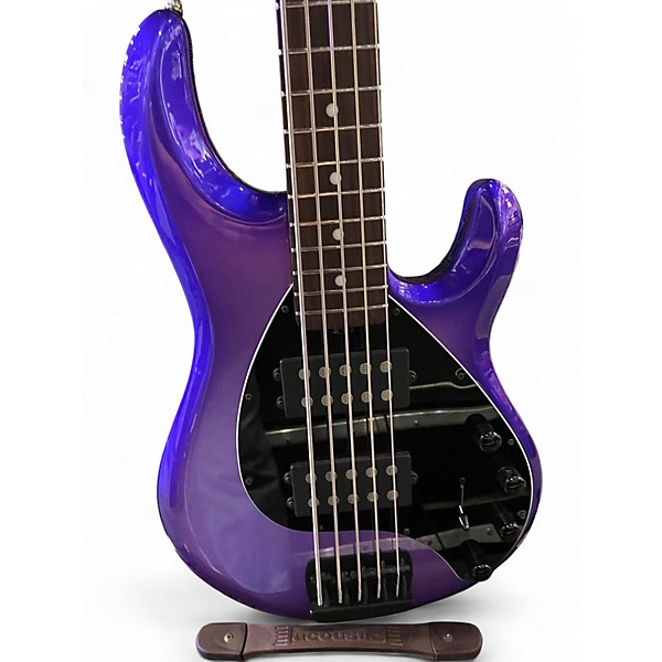 Used Ernie Ball Music Man StingRay 5 Special HH Grape Crush Electric Bass Guitar