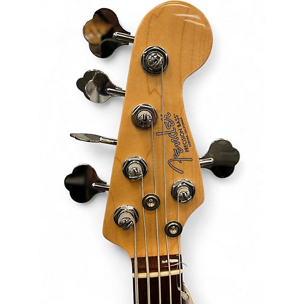 Used 2020 Fender American Professional Precision Bass V Olympic White Electric Bass Guitar