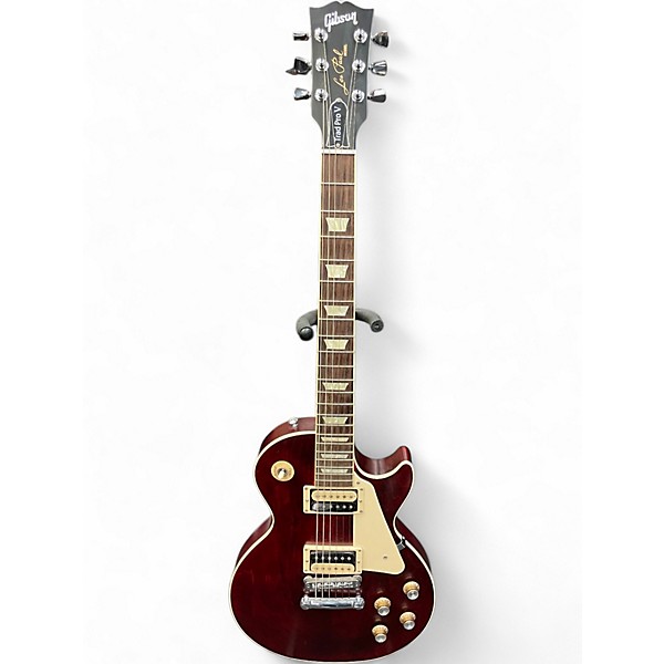 Used Gibson Les Paul Traditional Pro V Sat Wine Red Solid Body Electric Guitar