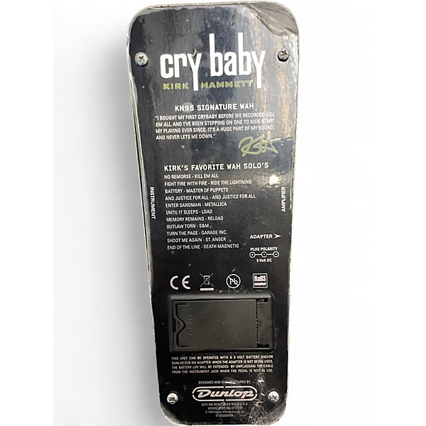 Used Dunlop KH95 Kirk Hammett Signature Cry Baby Wah Effect Pedal