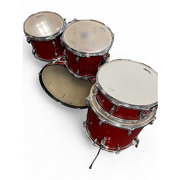 Used SPL 5 Piece UNITY II Red Sparkle Drum Kit