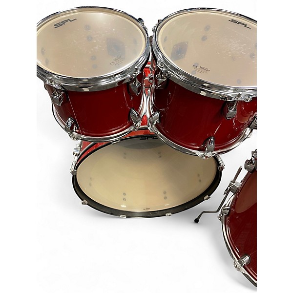 Used SPL 5 Piece UNITY II Red Sparkle Drum Kit