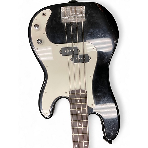 Used Washburn Lyon P Style Bass Black and White Electric Bass Guitar