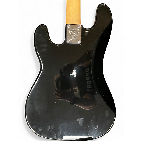 Used Washburn Lyon P Style Bass Black and White Electric Bass Guitar