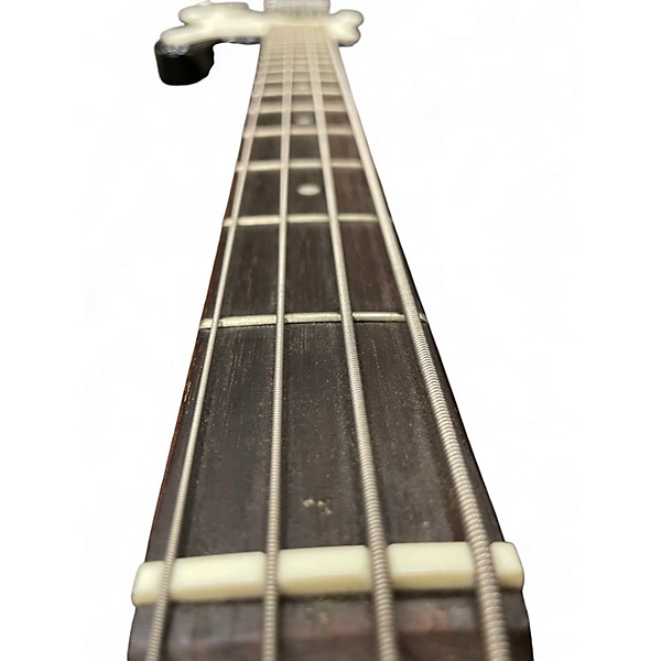 Used Washburn Lyon P Style Bass Black and White Electric Bass Guitar