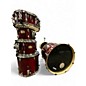 Used Yamaha 5 Piece Stage Custom cranberry red Drum Kit thumbnail