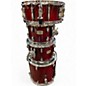 Used Yamaha 5 Piece Stage Custom cranberry red Drum Kit