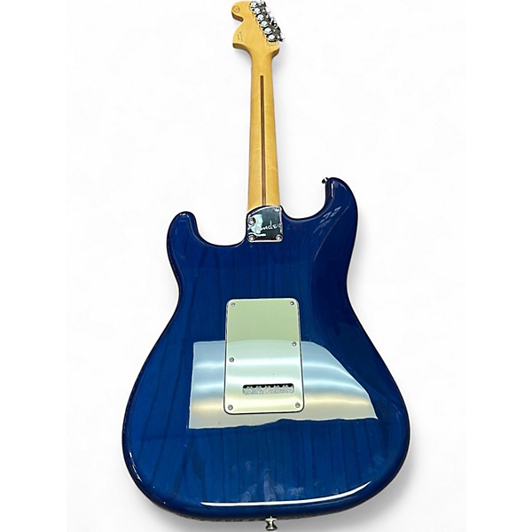 Used 2018 Fender Deluxe Ash Stratocaster Sapphire Blue Trans Solid Body Electric Guitar