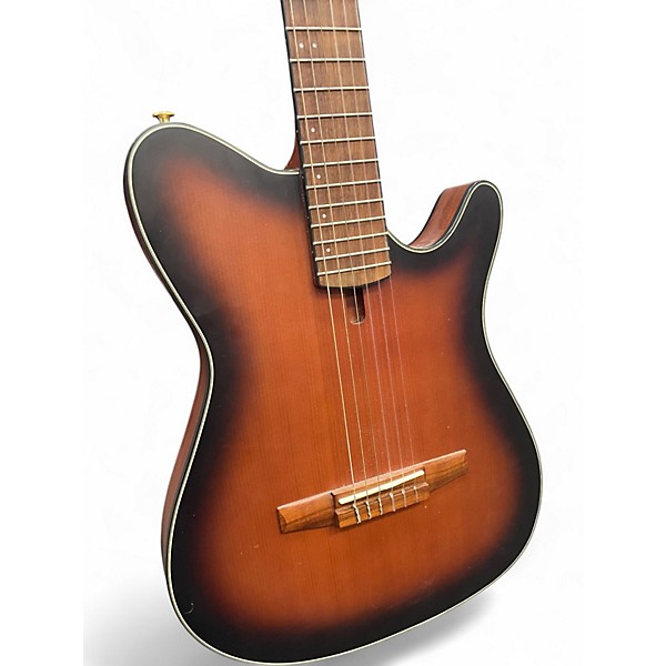 Used Ibanez FRH10N Brown Sunburst Classical Acoustic Electric Guitar