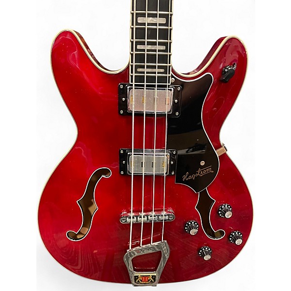 Used Hagstrom Viking Red Electric Bass Guitar