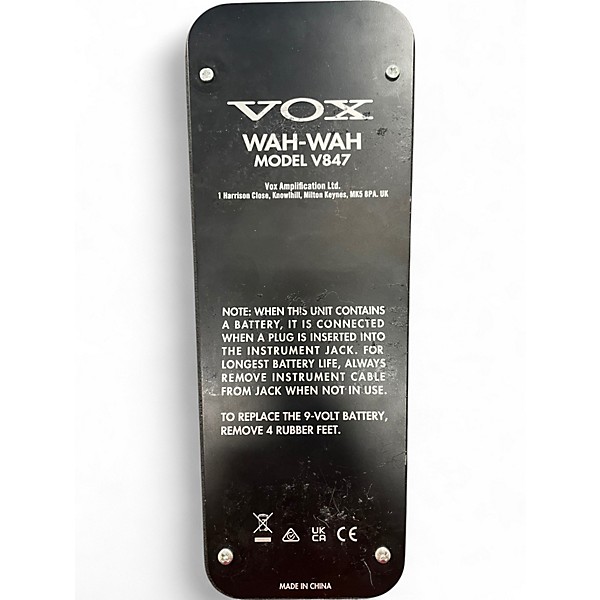 Used VOX V847 Reissue Wah Effect Pedal