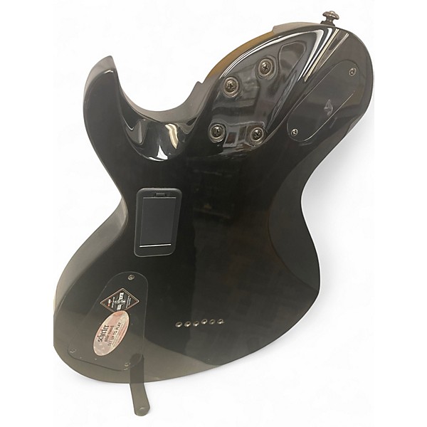 Used Schecter Guitar Research Damien Solo Elite  Trans Black Solid Body Electric Guitar