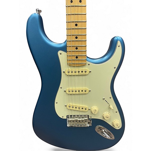 Used Fender American Performer Stratocaster SSS Faded Lake Placid Blue Solid Body Electric Guitar