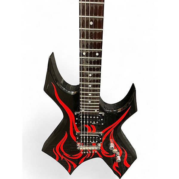 Used B.C. Rich Kerry King Warlock Tribal Flame Solid Body Electric Guitar