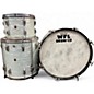 Vintage 1950s Ludwig 3 Piece 1950s WFL Pearl White Drum Kit thumbnail