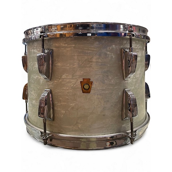 Vintage 1950s Ludwig 3 Piece 1950s WFL Pearl White Drum Kit