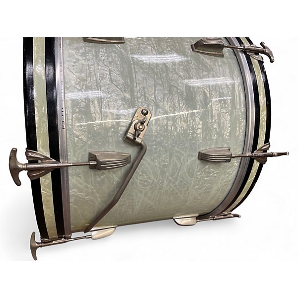 Vintage 1950s Ludwig 3 Piece 1950s WFL Pearl White Drum Kit