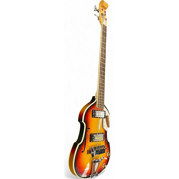 Used Conrad Violin Sunburst Electric Bass Guitar