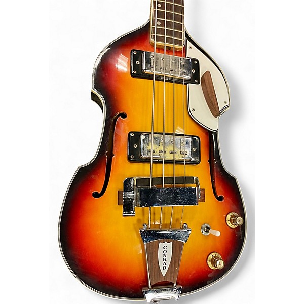 Used Conrad Violin Sunburst Electric Bass Guitar
