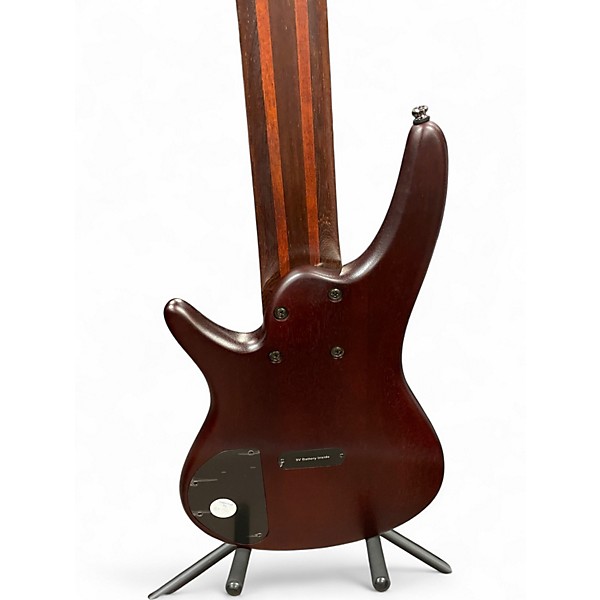 Used Ibanez SR506 6 String BROWN MAHOGANY Electric Bass Guitar
