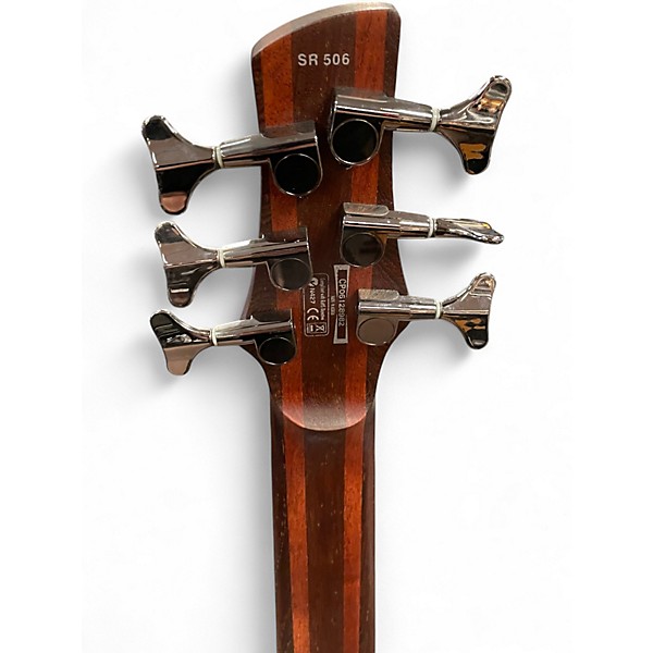 Used Ibanez SR506 6 String BROWN MAHOGANY Electric Bass Guitar