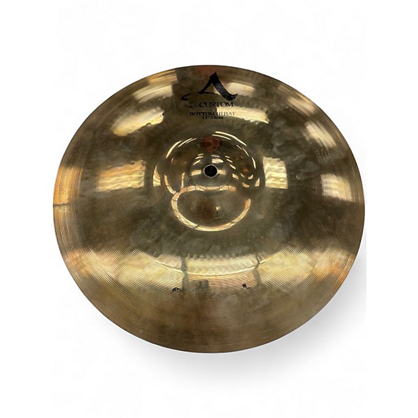 Used Zildjian 13in A Custom Hi Hat Pair Cymbal