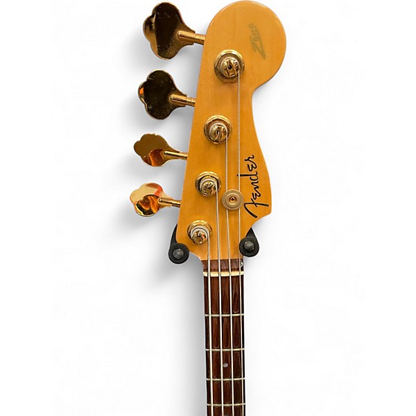 Used 2005 Fender Deluxe Zone Bass  Trans Amber Electric Bass Guitar