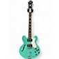 Vintage 1996 Epiphone Riviera TQ Turquoise Hollow Body Electric Guitar thumbnail