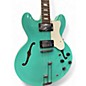 Vintage 1996 Epiphone Riviera TQ Turquoise Hollow Body Electric Guitar