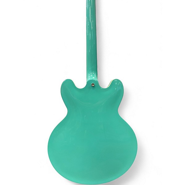 Vintage 1996 Epiphone Riviera TQ Turquoise Hollow Body Electric Guitar