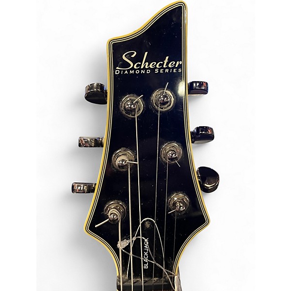 Used Schecter Guitar Research BLACKJACK BLACK Solid Body Electric Guitar
