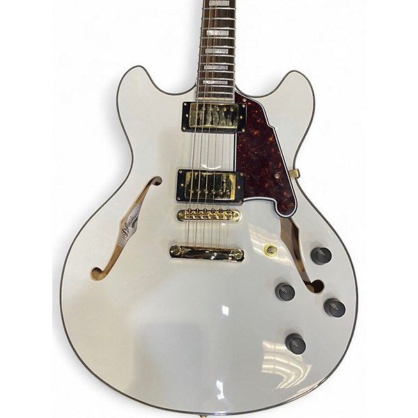 Used D'Angelico EXCEL DCSP Alpine White Hollow Body Electric Guitar