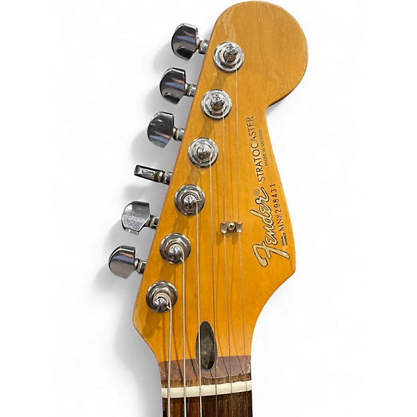 Used 1990s Fender Standard Stratocaster HSS Black Solid Body Electric Guitar