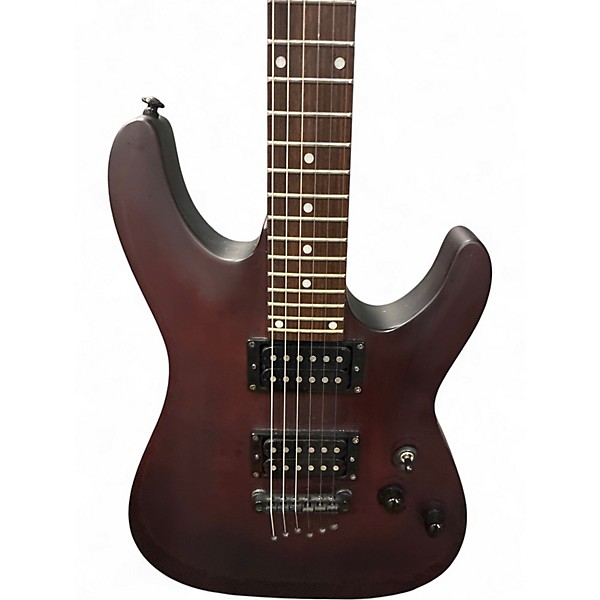 Used Schecter Guitar Research Diamond series Omen 6 Brown Solid Body Electric Guitar