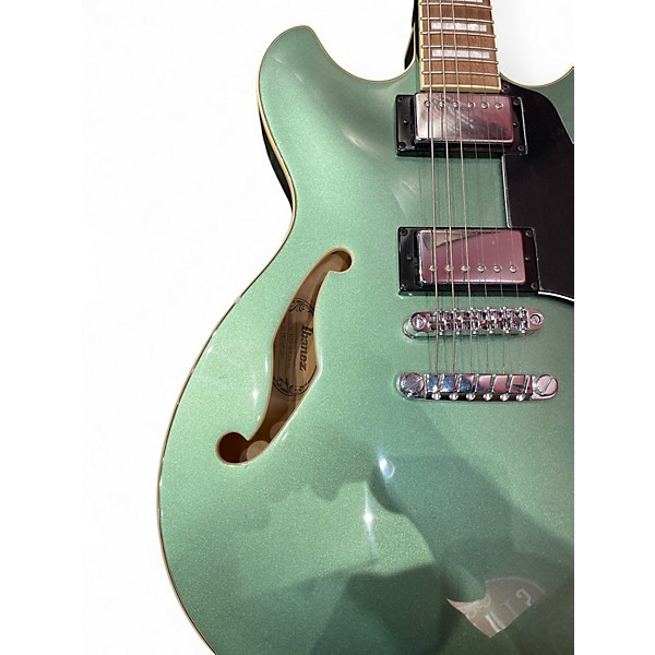 Used Ibanez AS73 Artcore Green Hollow Body Electric Guitar