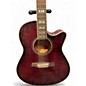 Used Ibanez AEF37E Trans Red Acoustic Electric Guitar