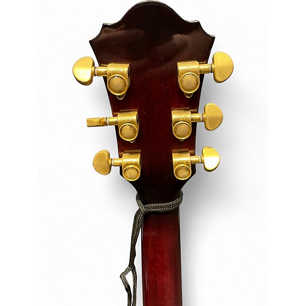 Used Ibanez AEF37E Trans Red Acoustic Electric Guitar